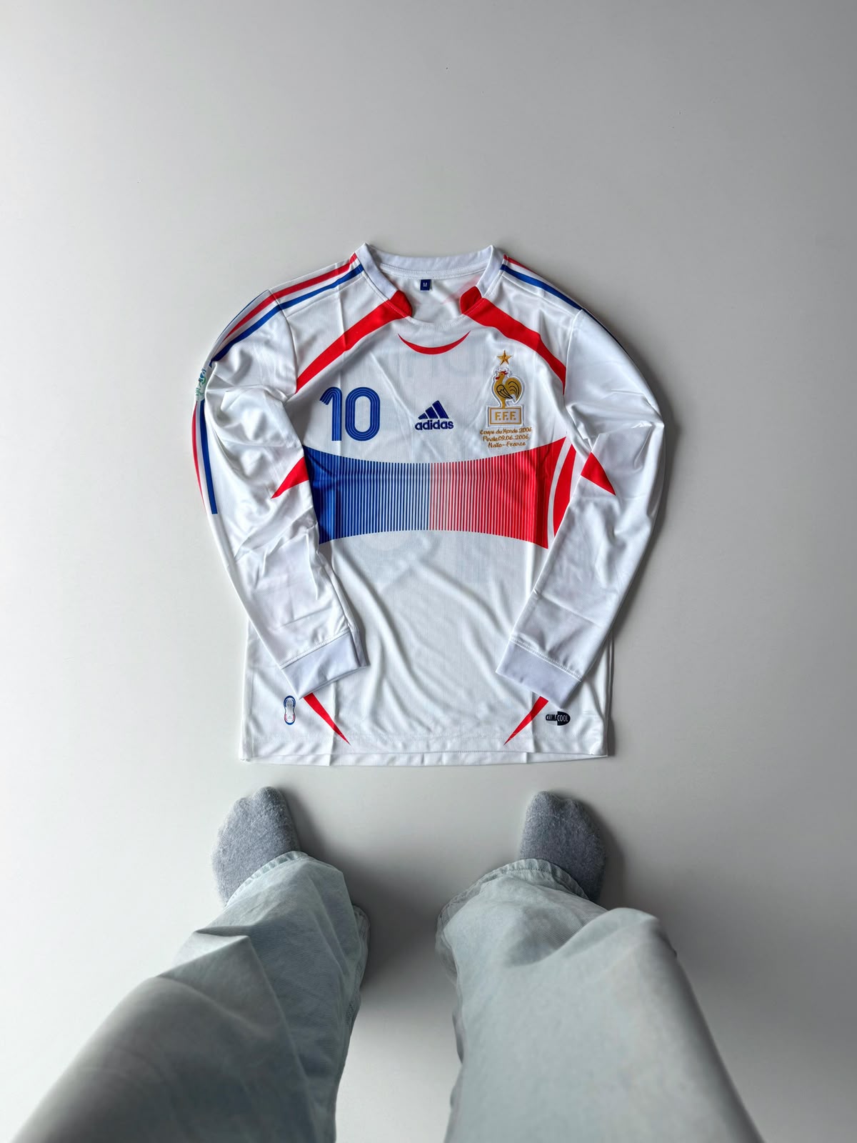 FRANCE 2006 AWAY KIT ZIDANE FULL SLEEVE
